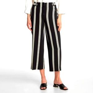 Karl Lagerfeld B&W Striped Culotte Pants • size 4 • NEVER WORN